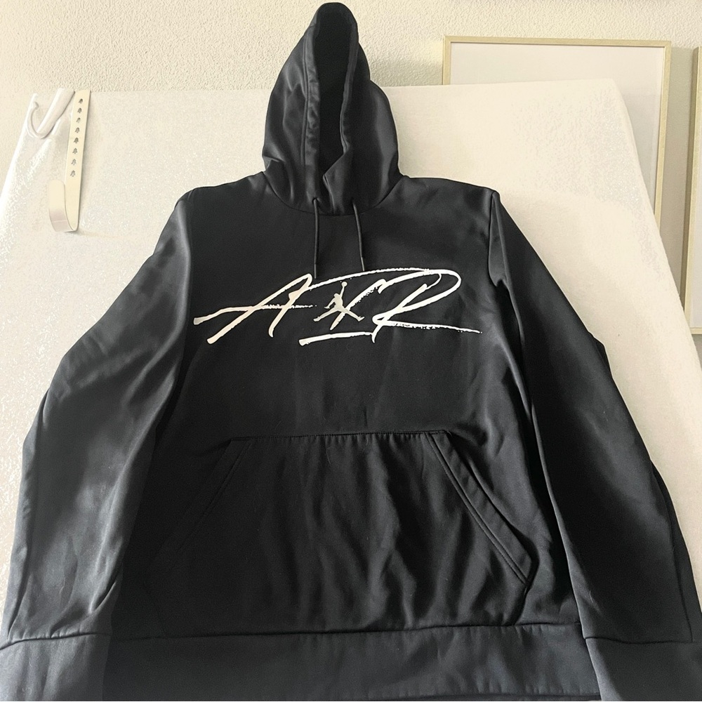 Nike Air Jordan BLACK Hoodie Sweatshirt Pullover Size Medium
